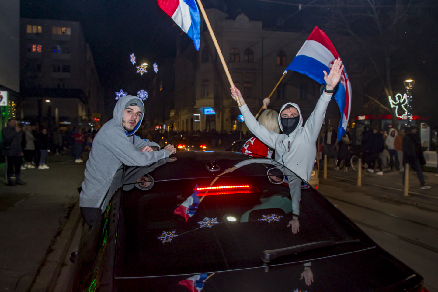 Slavlje nakon pobjede Hrvatske