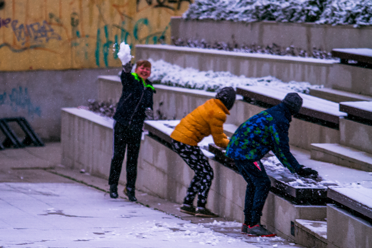 Prvi snijeg zabijelio Osijek Prvi snijeg zabijelio Osijek