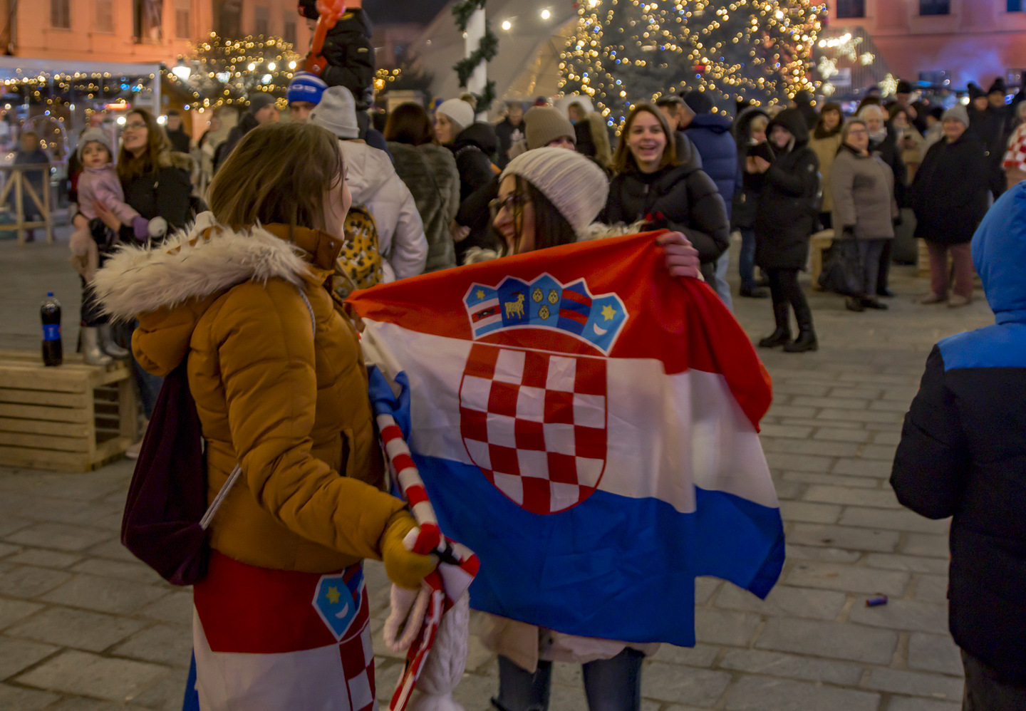 Slavlje nakon pobjede Hrvatske