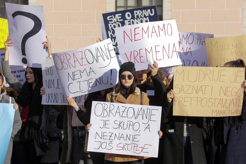 Prosvjedovali studenti Socijalnog rada, traže diplomski studij