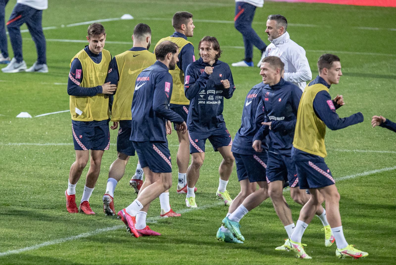 Trening reprezentacije Hrvatske u Gradskom vrtu