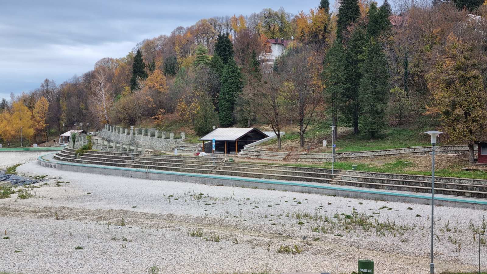 Radovi na uređenju orahovačkog Jezera, prosinac 2022.