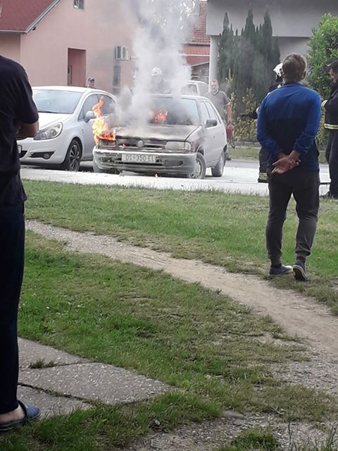 Požar automobila u Osijeku