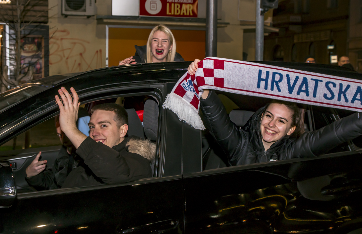 Slavlje nakon pobjede Hrvatske