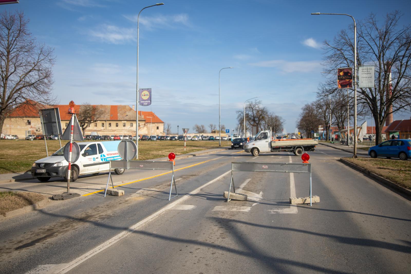 Privremeni kružni tok na križanju Trpimirove i Europske avenije