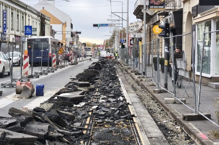 popravak tramvajske pruge u županijskoj ulici