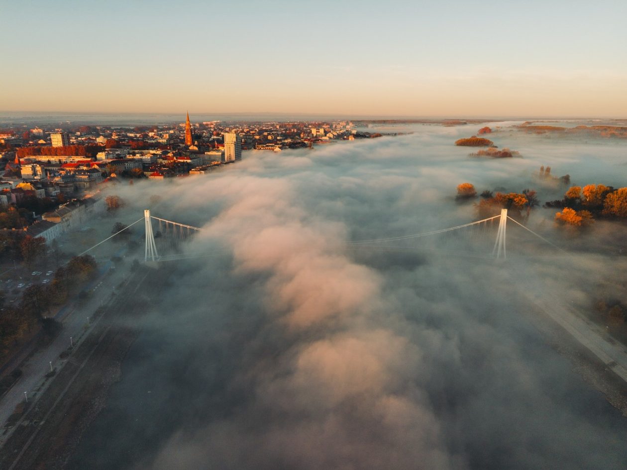 Maglovito jutro u Osijeku